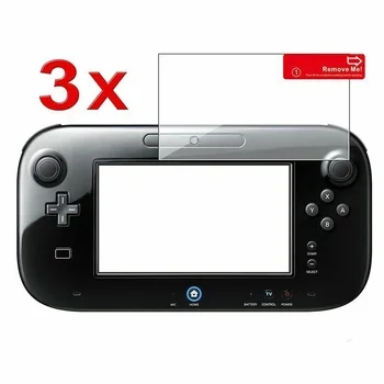 

3PCS Clear Anti Scratch LCD Screen Protector Cover For Nintendo Wii U Anti-Glare Screen Guard Protective Film For Nintend WiiU