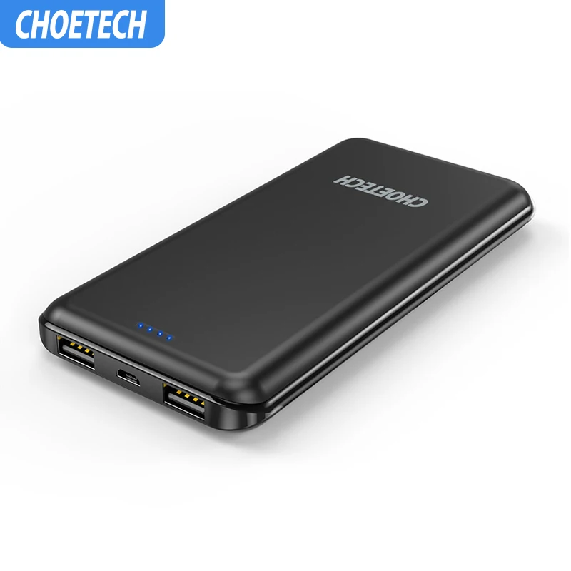 

CHOETECH 10000mAh Dual USB Output Power Bank for Xiaomi External Battery Mobile Phone Portable Charger for iPhone 7/6S Powerbank