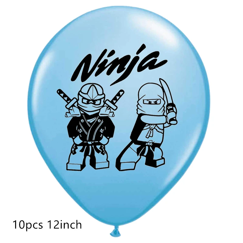 10pcs 10 шт./лот 12 дюймов ниндзя воздушный шар Ninjago тематические вечерние латексные шары baby shower с днем рождения фестиваль украшения для мальчиков детские игрушки - Цвет: 10pcs