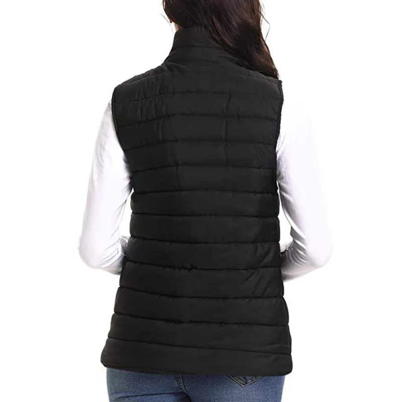 Женская верхняя одежда, куртка, Женская куртка Chaqueta Mujer, складывающиеся жилеты, легкая куртка на молнии с карманами, зимняя теплая верхняя одежда