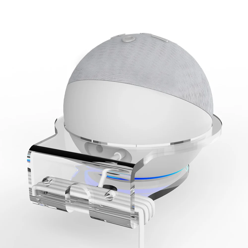 Presa Supporto Per Montaggio A Parete Supporto Per Alexa Echo Dot 4 Altoparlante Accessorio Per Staffa In Acrilico Salvaspazio Per Echo Dot 4A Generaz