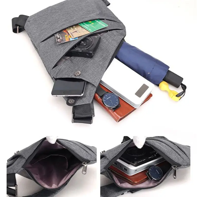 Men Fashion Left Right Chest Bag Outdoor Sport Sling Shoulder Multifunction Crossbody Pack