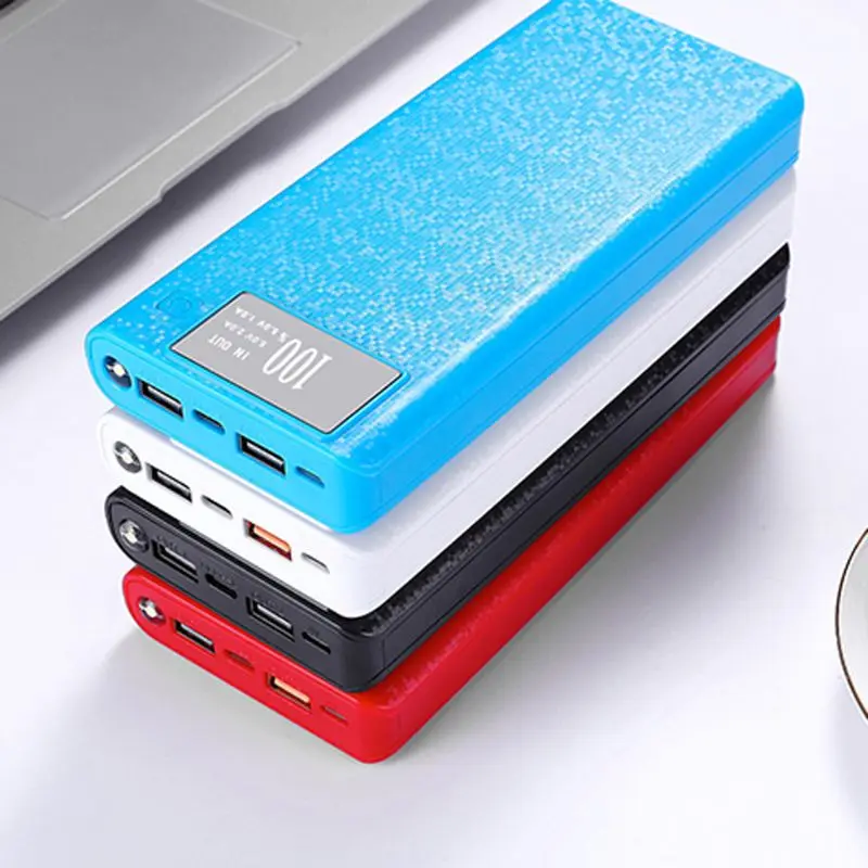 QC 3,0 Dual USB+ type C PD 8x18650 аккумулятор DIY power Bank Box светодиодный светильник быстрое зарядное устройство для iPhone samsung сотового телефона планшета
