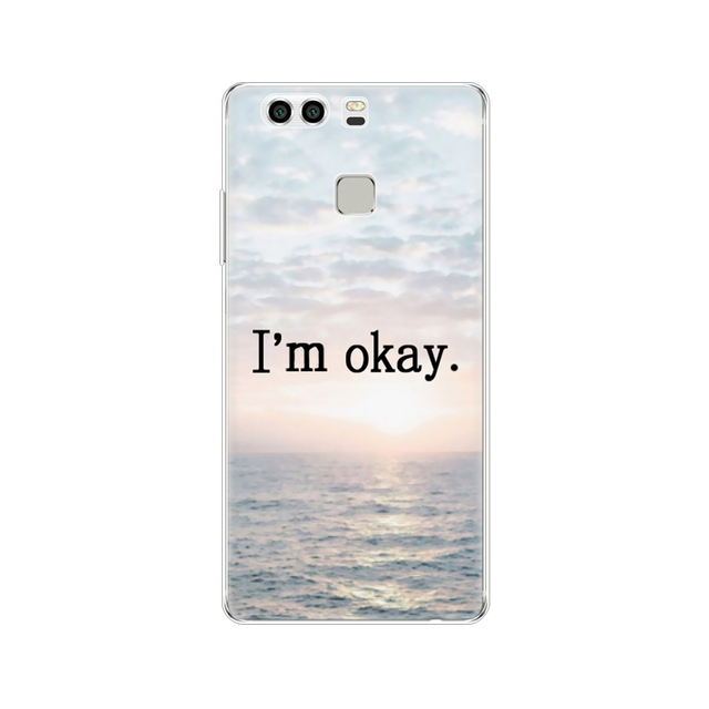 phone case for huawei P9 LITE PLUS 2016 soft tpu silicon back cover 360 full protective printing transparent coque