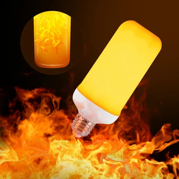 

E27 LED Flame Bulb With Gravity Sensor Upside Down Effect Simulated Decorative Vintage Atmosphere Lighting Lamp 3W new