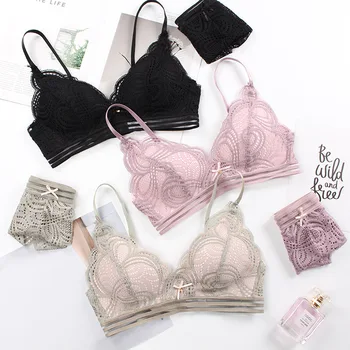 

lace bralette push up padded wireless bra sexy for women wireless sport girls breathable bra