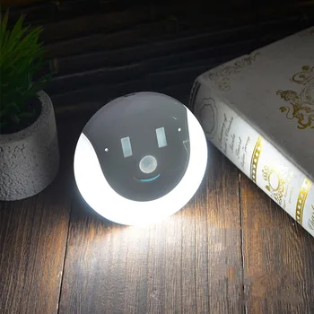 

Bedroom Easy Install Magnetic Adsorption Smile Face Motion Sensor Battery Operated LED Night Light Home USB Rechargeable Kitchen