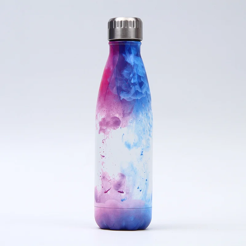 Индивидуальная креативная Цветочная термос-колба из нержавеющей стали, бутылка для воды, герметичная Спортивная бутылка для питья, крутая Термокружка