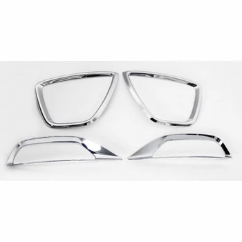 

Front + Rear Fog Light Cover Trim Sticker Styling ABS Chrome Tail Lamp Frame Accessories 4Pcs For KIA Sorento L 2015- 2017