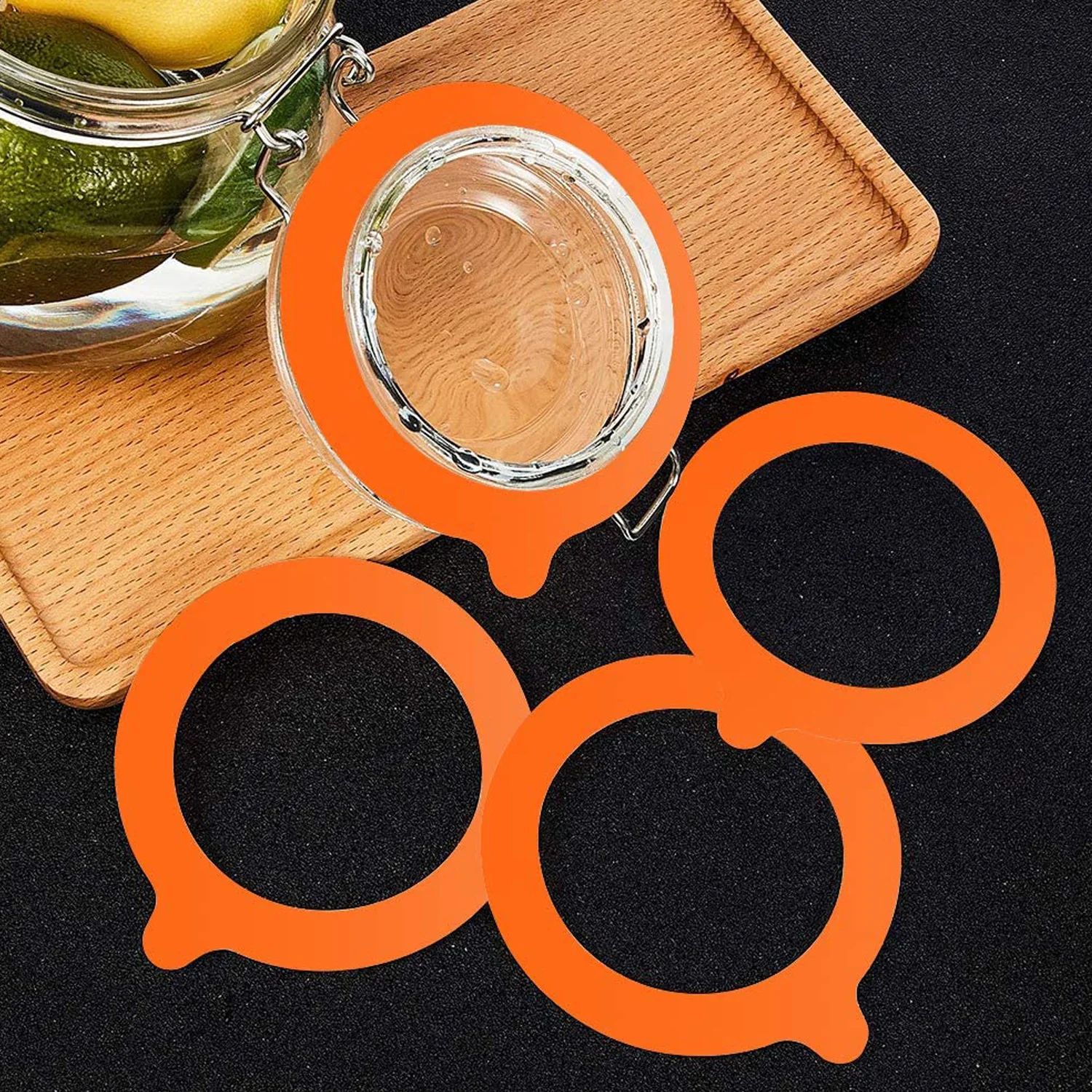 4 Pieces Replacement Silicone Sealing Rings Gaskets Silicone Jar Gasket  Replacements Silicone Seals White Airtight Silicone Gaskets Seasoning Rings