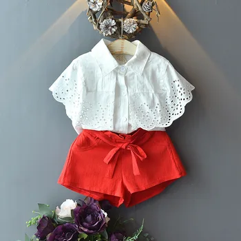 

Summer 2020 Casual Solid Clothes Short Sleeve Girls Clothes High Quality Fashion Kids Clothes