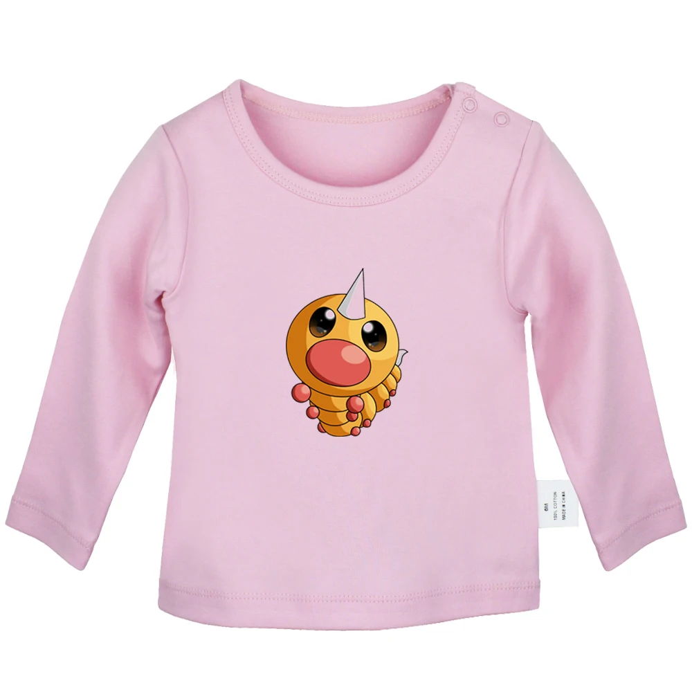 JcBabyYP970C Футболки для новорожденных с рисунком покемона, катерики, метапода, Weedle Alakazam, м-р МИМ, однотонные футболки с длинными рукавами для малышей - Цвет: JcBabyYP970C