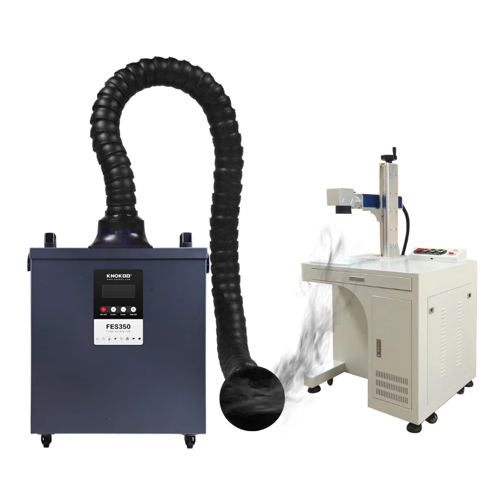 350W Smoke Air Purifier Dust Absorber Activatd Carbon Filter Welding Soldering Fume Extractor for Laser Marking Machine with CE