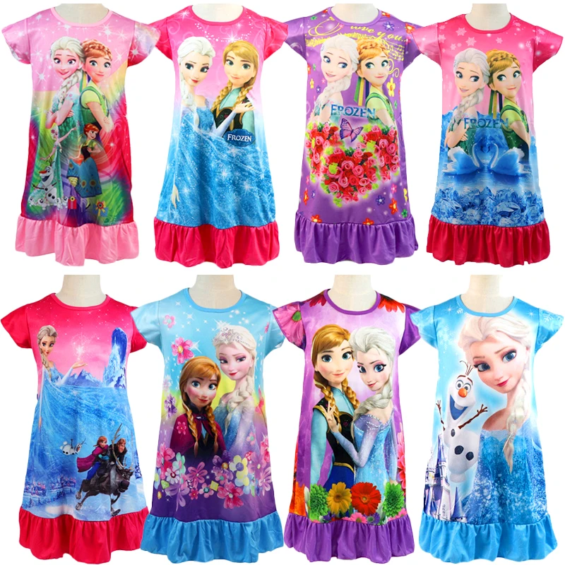 Disney Frozen 2 Girls Nightdress Anna & Elsa Princess Nightie Ages 3 to 12 Years 
