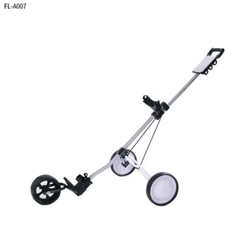 

New Foldable 3 Wheel Golf Trolley Pull Push Cart Trolley Scorecard Drink Holder Aluminum Alloy Golf Pitch Tool Supplies 2020