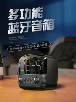 

3d Digital Alarm Clock Radio with Bluetooth Speaker Alarm Clock Radio Sveglia Bluetooth Wekker Radio Bedroom Desk Best 50nz014