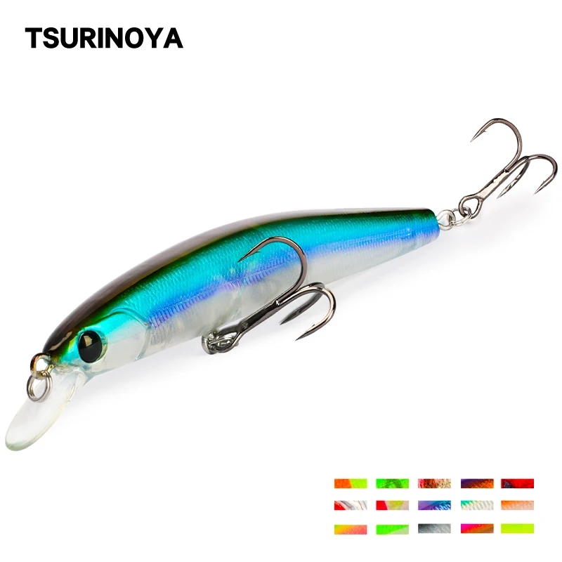 Приманка рыболовная TSURINOYA в форме гольяна 100SP 6 шт. DW70 9 5 мм г|Наживки| |