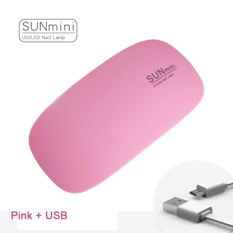 6W Nail Dryer LED UV Lamp Micro USB Cable Gel Varnish Curing Machine Nail Art Tools 3