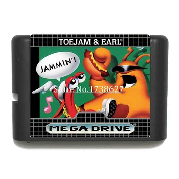 

Toejam & Earl 16Bit Game Cartridge for Sega MegaDrive & Genesis System Consoles