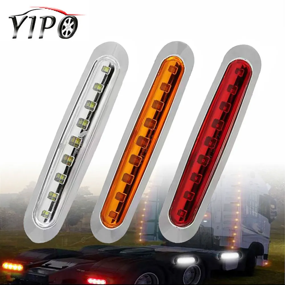 

2X Car LED Side Clearance Lamp Tail Reverse Turn Signal Light Truck Trailer Warning Brake Indicators signal bulbs 12V 24V 9smd