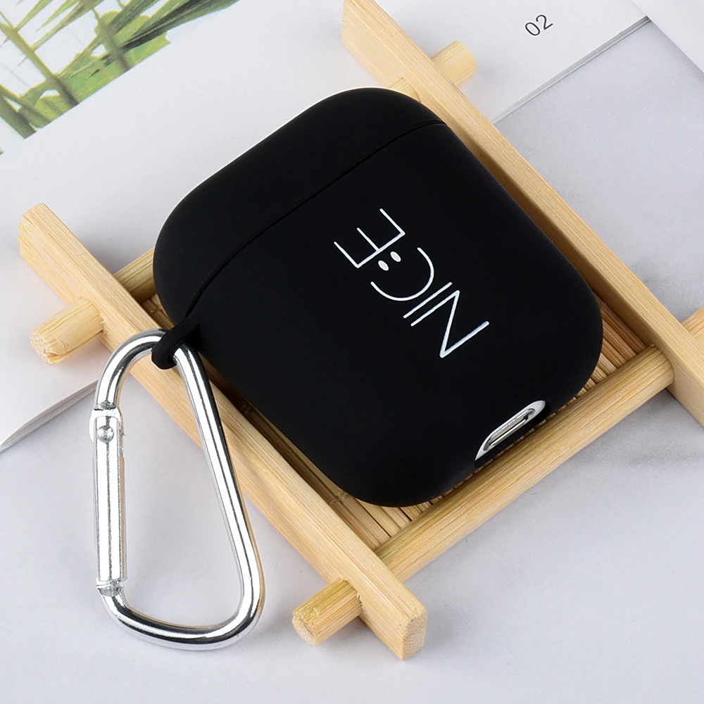 Чехол для наушников с милым смайликом для Airpods 1/2 силиконовый мультяшный чехол для Apple Air Pods с застежкой-липучкой, аксессуары