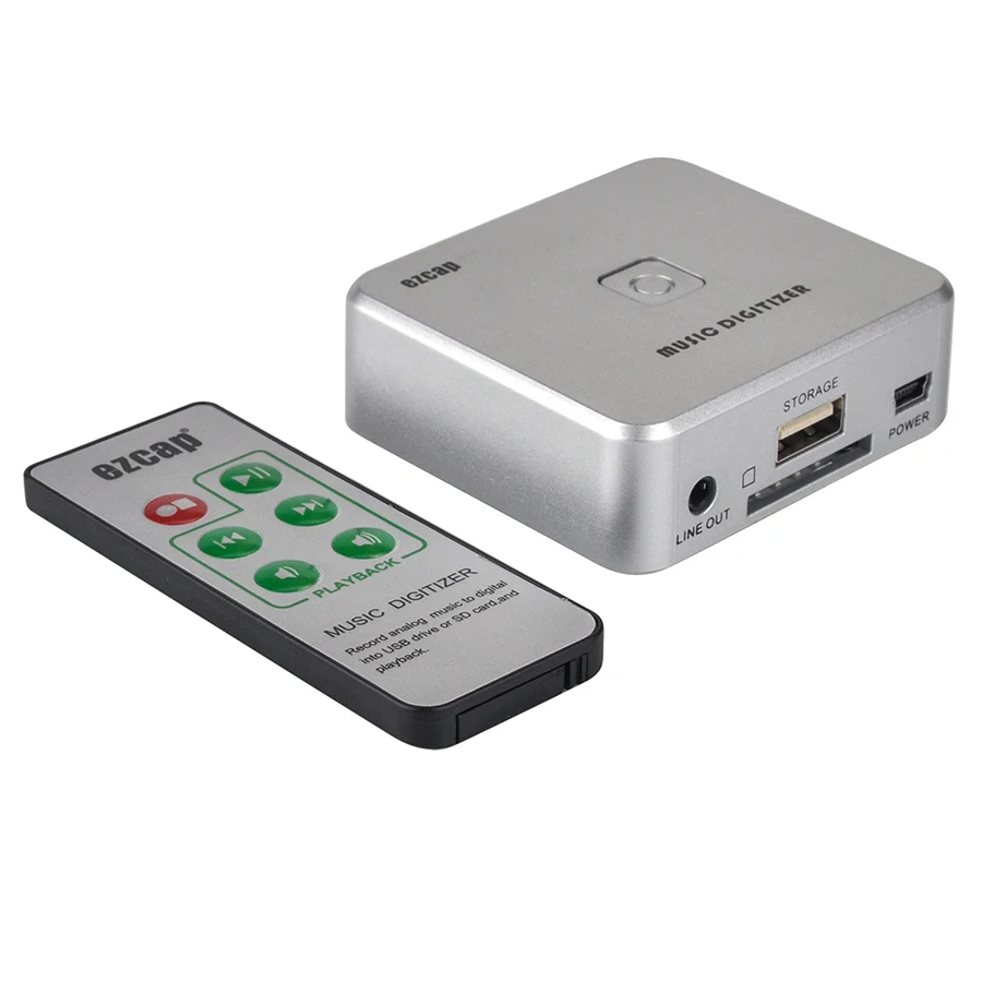 Ezcap241 Audio Capture Cassette Tapes MP3 Converter USB Port Music Digitizer With Remote