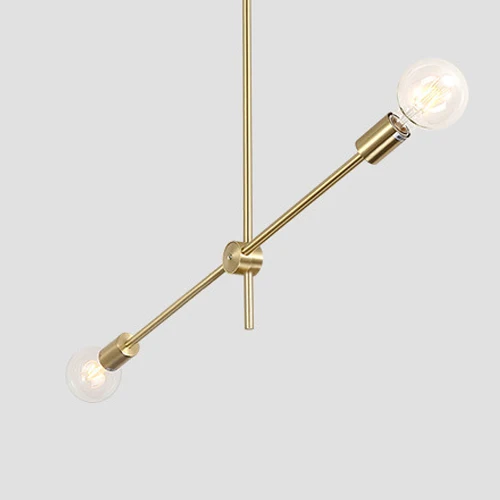Modern Pendant Lights Lamp E27 Simple Hanging Lamp Nordic Metal Lustre hanglamp Gold Black For Living Dining Room - Цвет корпуса: 2 head
