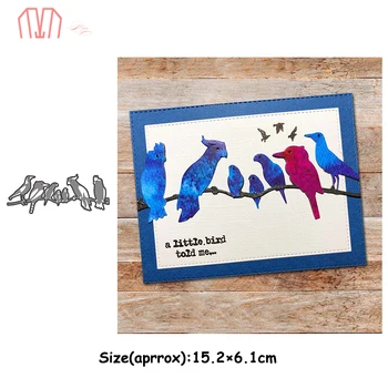 

Mai Christmas Five Little birds Metal Cutting Dies Stencils for DIY Scrapbooking photo album Decorative Embossing DIY Paper Card