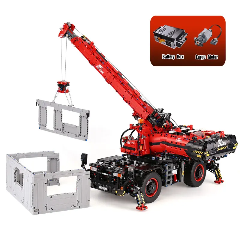 

MOC Power Function Technic RC Series Rough Terrain Crane Set Motor Car Assembly Buidling Blocks Bricks Kids Toys Christmas Gift