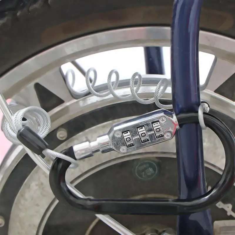 motorcycle helmet lock on bike