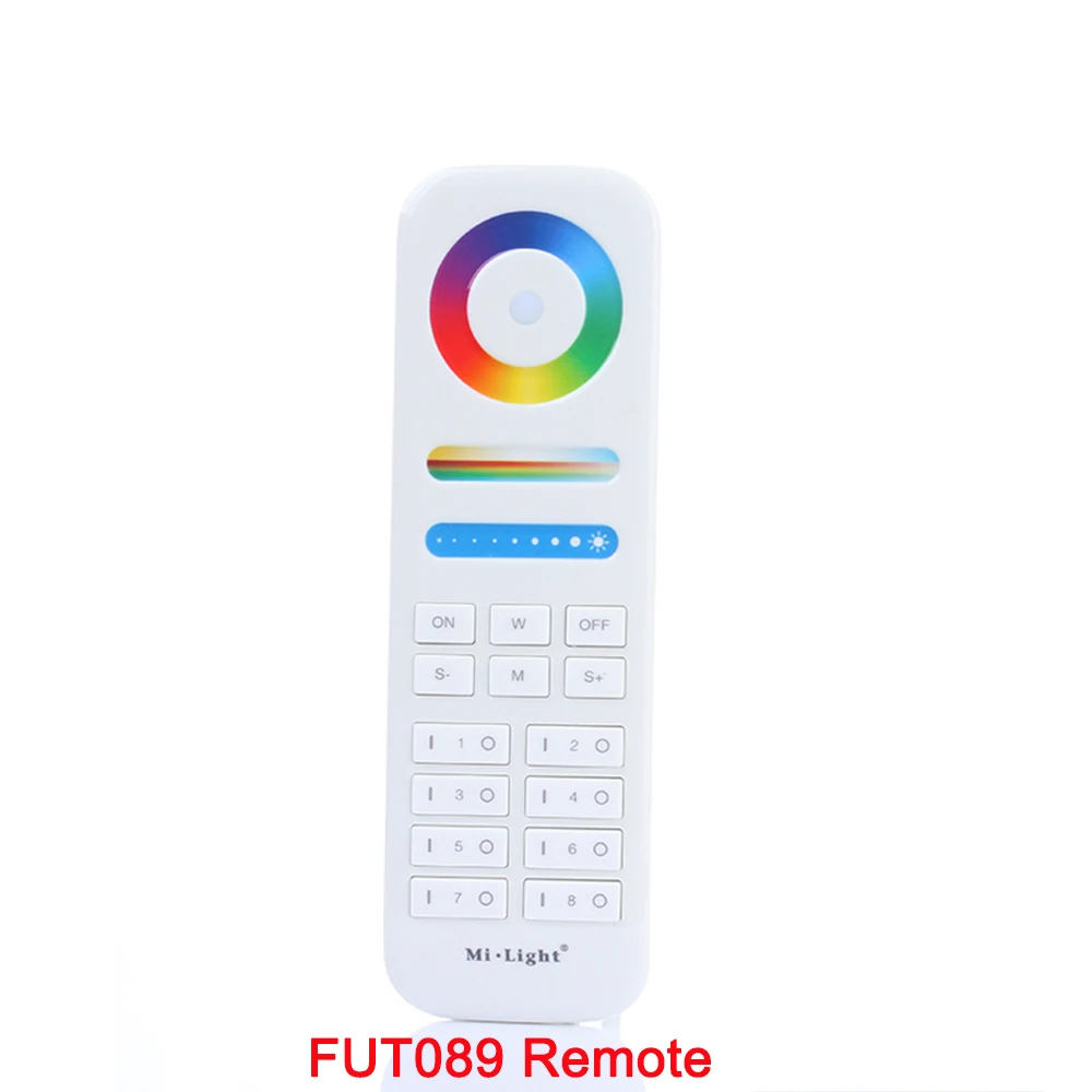 FUT089 Remote MiLight 2,4G беспроводной 8 Zone FUT089 пульт дистанционного управления; B8 настенная сенсорная панель; LS2 5IN 1 Умный светодиодный контроллер для RGBW RGB+ CCT Светодиодная лента - Цвет: FUT089 Remote