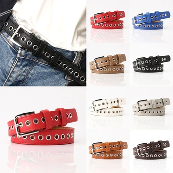 

Punk Pu Leather Belt For Women Men Pin Buckle Harness Belt Waist Gothic Hip-hop Fashion Black Waistband Unisex