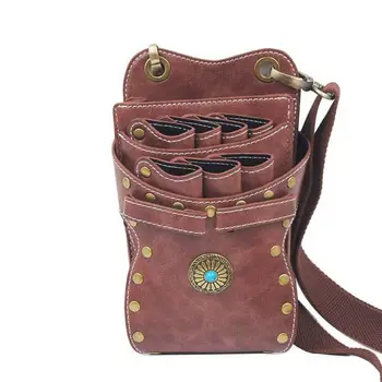 

Barber Shears Holster Scissors Holder Pouch PU Leather Hairdressing Tool Case Bag 517D