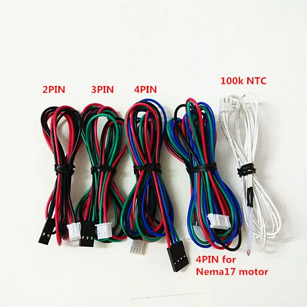 17 шт 2pin 3pin 4pin Dupont провод кабель Nema17 мотор + NTC 100k проводка резистора для 3d принтера