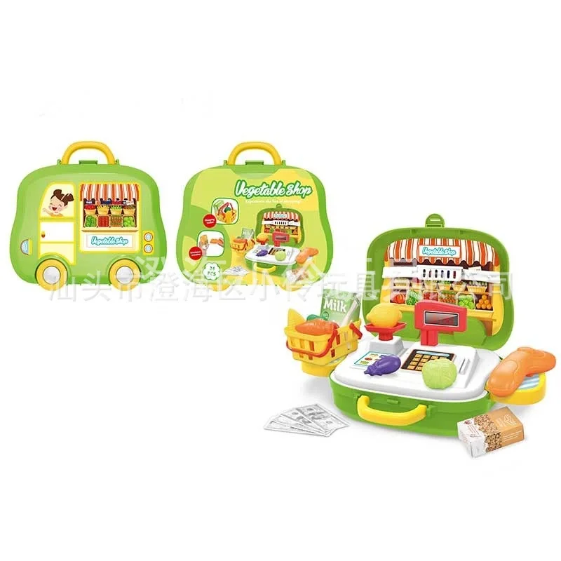 Детские ручные путешествия Lugguge игрушка игровой дом модель слайсер посуда, Набор доктора, багаж-игрушка набор