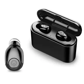 

Bluetooth 5.0 Wireless Earphone Mini Invisible Tws In-ear Earbuds Cordless with Charger Box