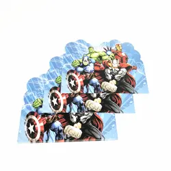 10 шт., вечерние Пригласительные открытки с изображением Мстителей для детей на день рождения, для украшения детского душа, сувениры для