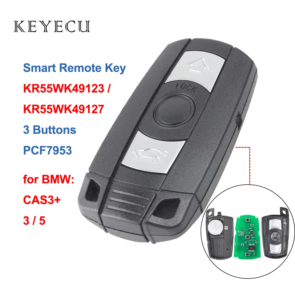 Keyecu KR55WK49127 KR55WK49123 KYDZ дистанционный ключ-брелок от машины 3 кнопки 315/315LP/433/868 МГц