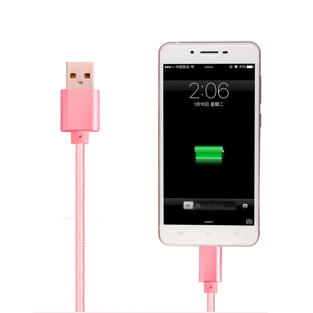 2 м usb type-C Плетеный Usb кабель для samsung Автоматическая отключение быстрой зарядки для huawei мобильного телефона