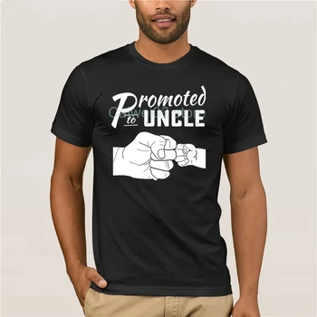 

Fashion T Shirt 100% Cotton Mens Promoted to Uncle baby announcement 2018 round neck cool man's T-shirt