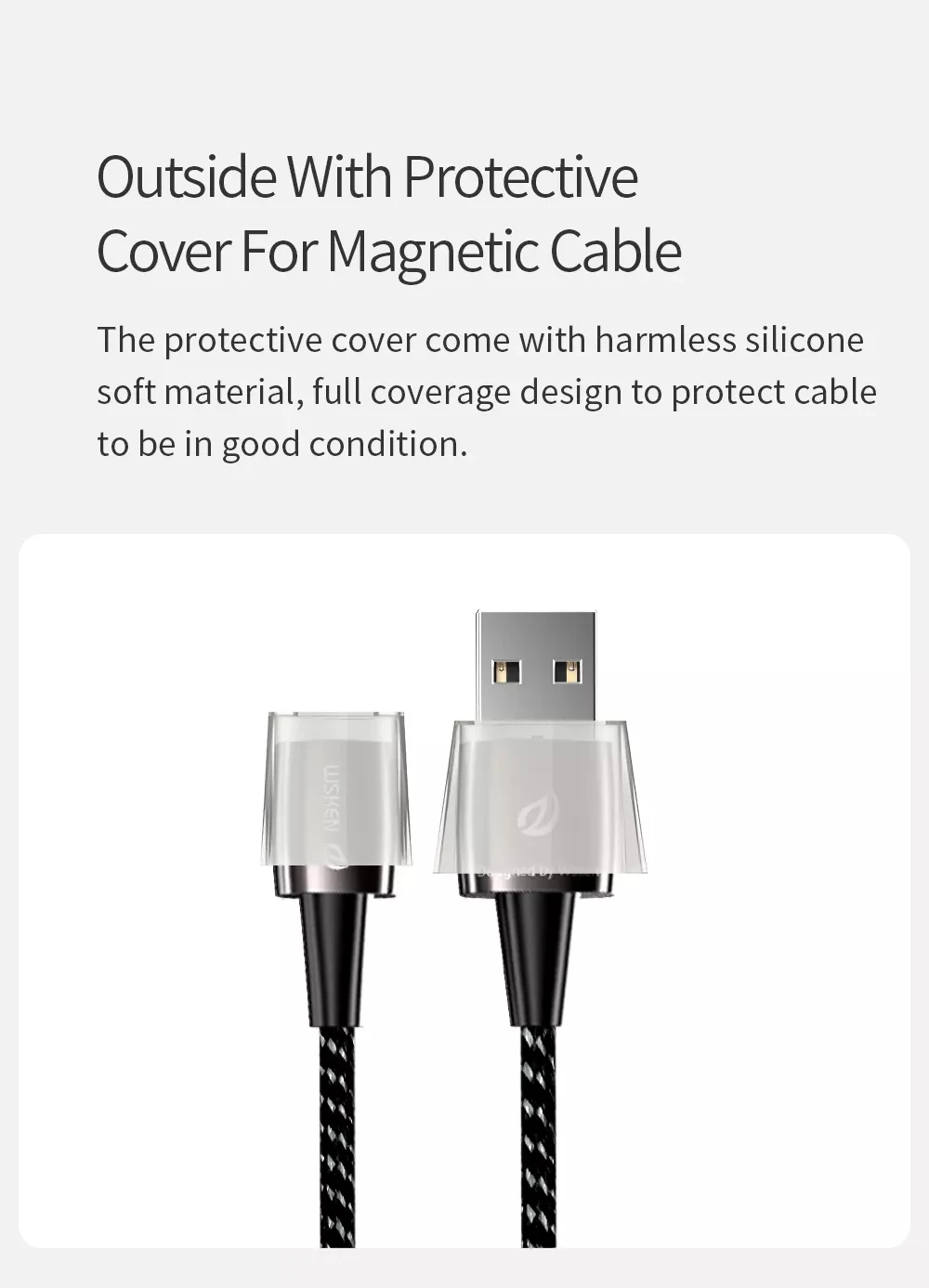 Магнитный кабель Xiaomi WSKEN 3A type C Micro USB для быстрой зарядки данных 1,2 m/2 m кабель для Xiaomi samsung huawei USB кабель