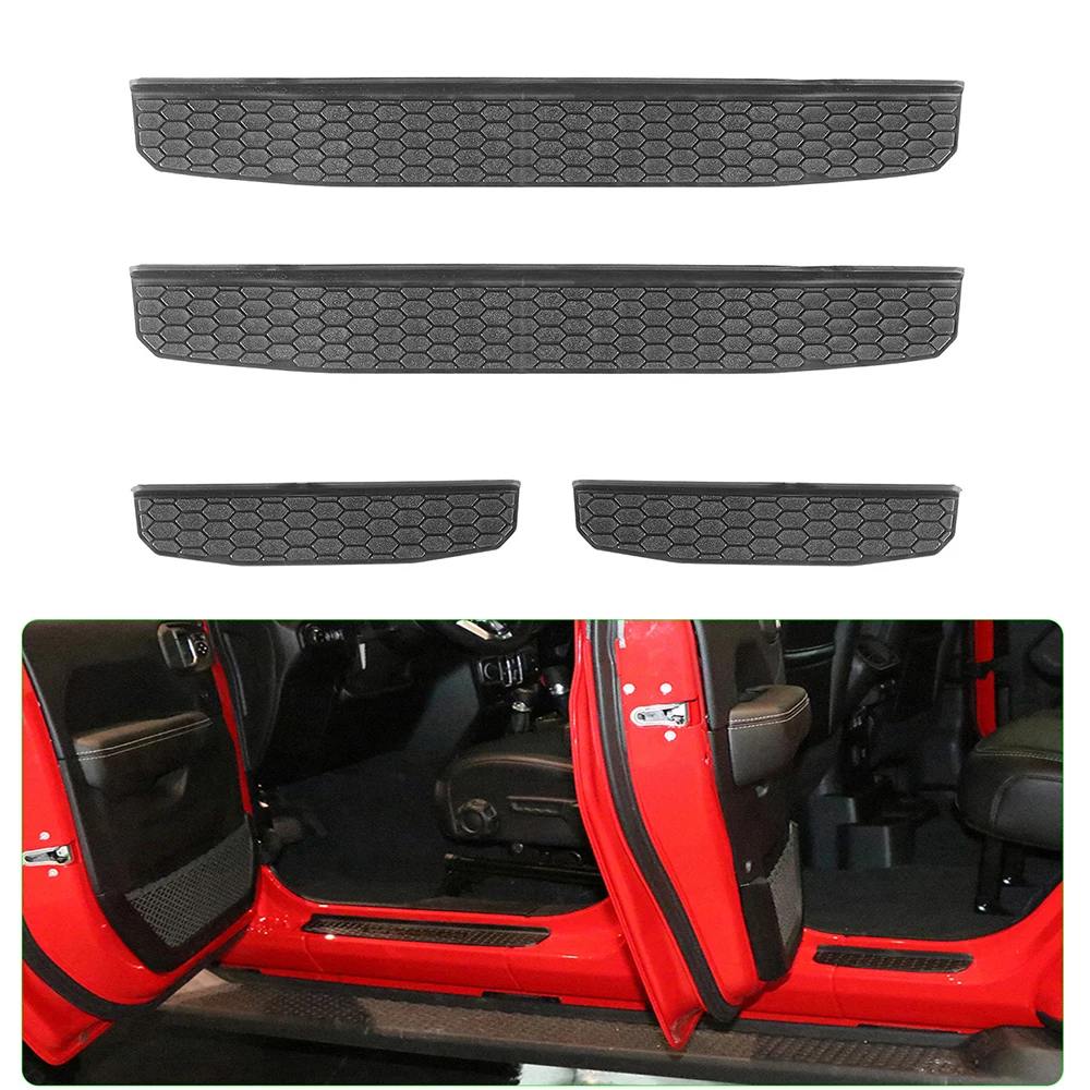Накладка на пороги для 2018 Jeep Wrangler JL 4 двери соты порогов шаг протектор наклейки