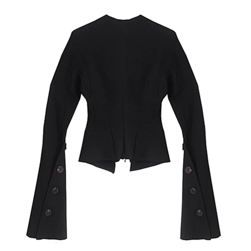 XITAO Irregular Button Knitted T Shirt Women 2020