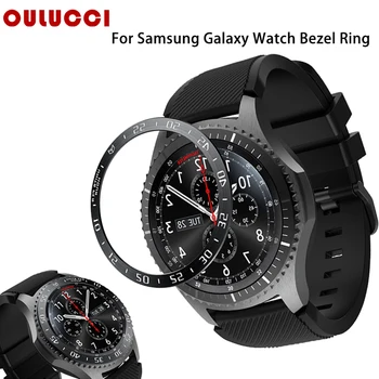 

OULUCCI 20mm 22mm Metal outer edge Cover for samsung Gear S3 Frontier/Classic watch Accessories Bezel Ring for galaxy watch 46mm