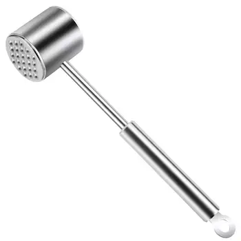 

Heavy Duty Meat Hammer Dishwasher Safe Rust-proof 304 Stainless Steel Meat Pounder and Meat Tenderizer for Tenderizing and Pound