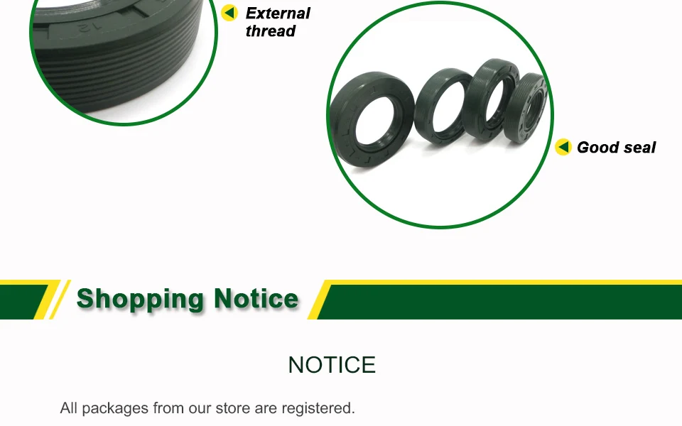 6 green rubber gasket