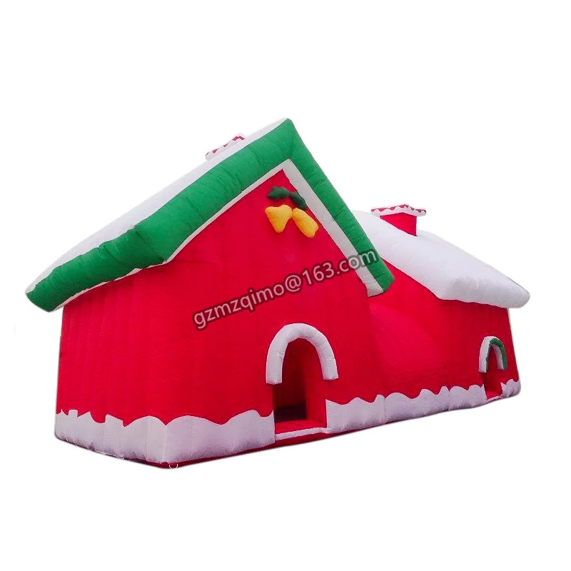 Гигантский надувной домик Санты 7x3x3 Крытый Открытый