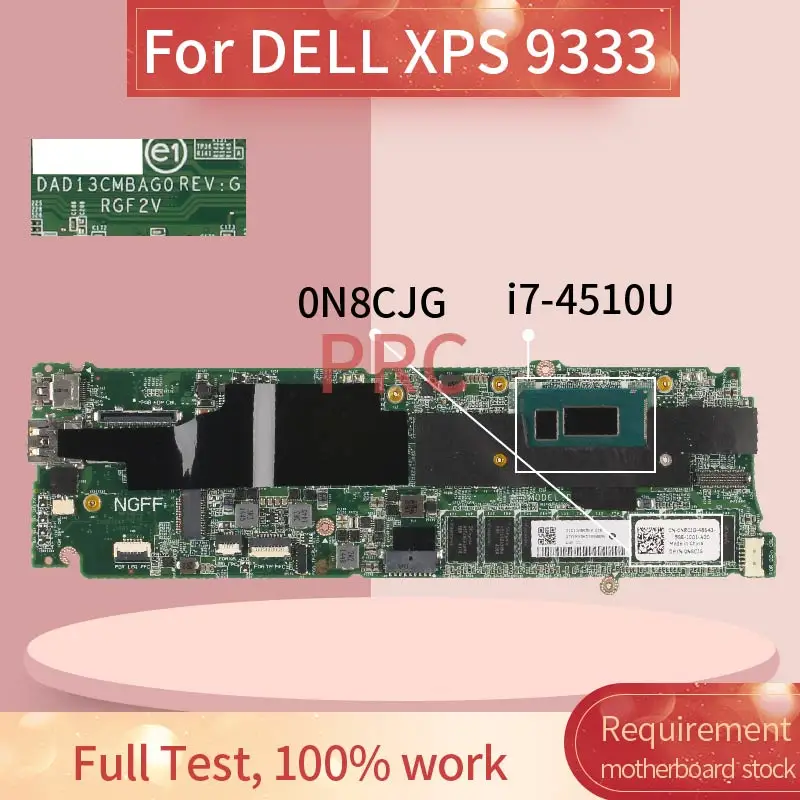 CN 0N8CJG для DELL XPS 9333 i7 4510U Материнская плата ноутбука DAD13CMBAG0 SR1EB DDR3 плата|Материнские