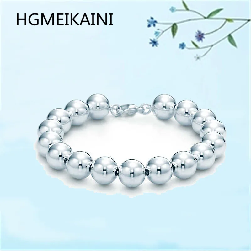 

HGMEIKAINI 925% pure silver bracelet in Europe and the original 8 mm round bead first ms charm jewelry gifts
