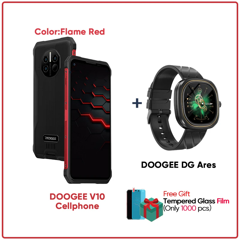 best android cellphone DOOGEE V10 Dual 5G Global Version Rugged Phone 8500mAh Battery 48MP Rear Camera 6.39"DotDisplay 33W Fast Charging SmartPhone NFC recommended cell phone for gaming Android Phones